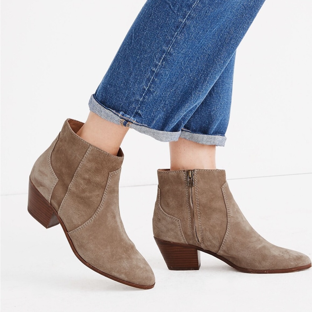 Madewell Suede Western Boots Booties Size 7
